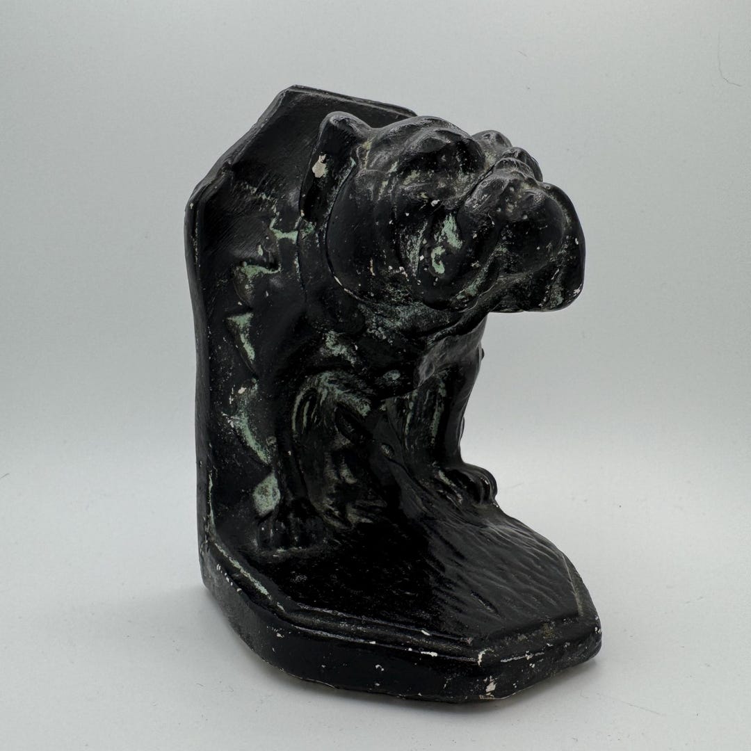 ヴィンテージ セラミック ブルドッグ ブックエンド - Etsy 日本