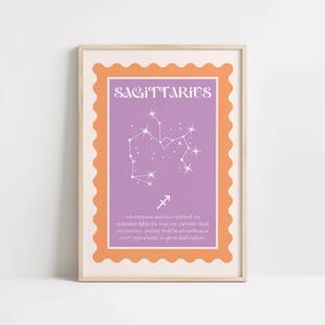 Sagittarius Zodiac Wall Art, Astrology Affirmation Poster, Constellation Wall Art, Star Sign Art, Zodiac Decor, Sagittarius Art Decor