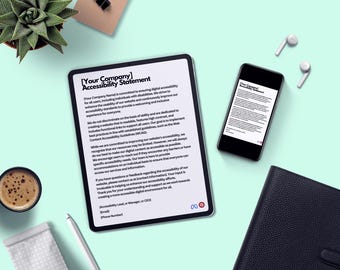 Website Accessibility Statement Template | ADA Compliance Ready | Pairs with Website Accessibility Checker (Customizable)