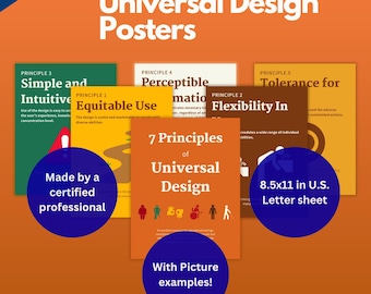 7 Principles of Universal Design printable posters