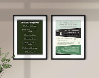 Disability Etiquette Poster 24x36in: Essential Social Practices for Inclusive Interactions in the Classroom or Work Diversity Advocate