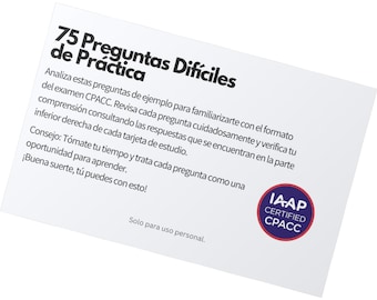 75 Preguntas de Práctica CPACC Más Difíciles