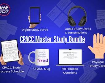 CPACC Exam Prep Bundle – IAAP Accessibility Certification Study Cards + Audio + Physical cards + 150 Toughest Practice Questions + Mug