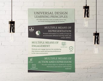 Universal Design For Learning Principles printable posters Teaching and Educator Inclusive Design