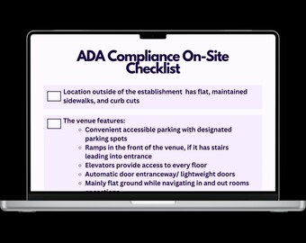 ADA Compliant On-site Checklist for Small to Mid-size Businesses in the U.S. Accessibility, inclusion, and compliance for Business
