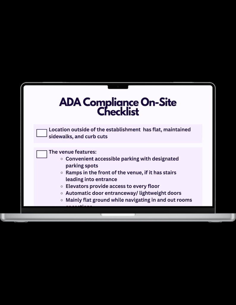 ADA Compliant On-site Checklist for Small to Mid-size Businesses in the ...
