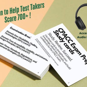 DPACC Prüfungskarten (Physical Deck + KOSTENLOSE Audio Version) - IAAP Certification Prep | Karten w / 10 Übungsfragen & 5 Bonus-Leerzeichen