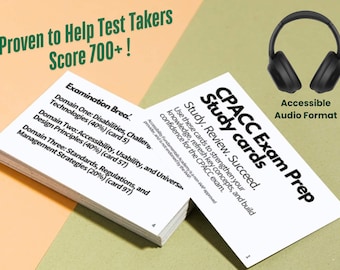 IAAP CPACC Exam Study Cards (Physical Deck + FREE Audio Track + Transcriptions) | Cards w/ 60 New Practice Questions!