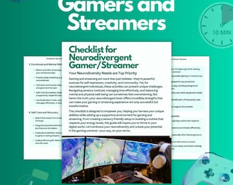 Checklist for Neurodivergent Gamers and Streamers
