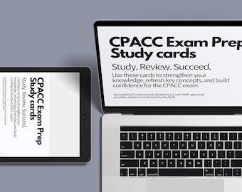 CPACC Study Cards: IAAP Exam Prep with Full Study Material (Digital Prints PDF) + Free Audio! Now with 50 New Practice Questions!