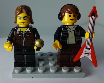 Oasis - Noel Gallagher / Liam Gallagher figures - custom built from genuine Lego.