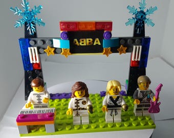 ABBA figures / diorama - custom built from genuine Lego.