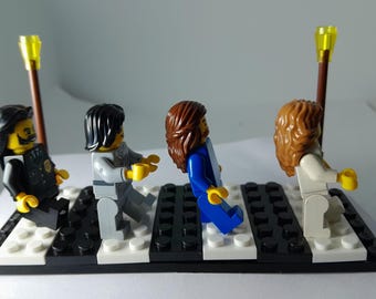 The Beatles - Abbey Road  figures - custom built from genuine Lego.