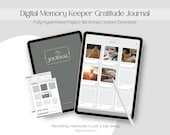 Digital Memory Gratitude Journal, Minimalist Journal with Hyperlinks and Stickers for Goodnotes, Simple Monotone Digital Diary, Photo book