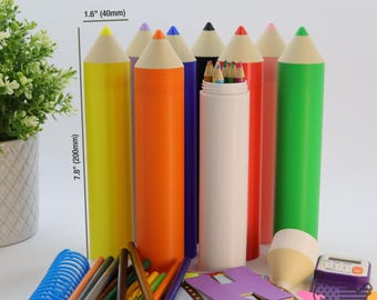 3D Printed Pencil Container: Eco-Friendly Desk Organizer, Holds 12 Pencils