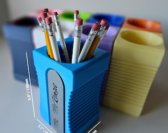 Customizable Pencil Holder – Ultra-Realistic 3D-Printed Sharpener-Style Fun Desk Organizer - Personalized Teacher and Children Gift
