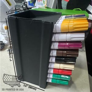 Vertical Paint Marker Holder: 60 Pen Capacity, Stackable Desk Organizer