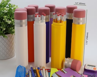 3D Printed Pencil Case: Eco-Friendly Desk Organizer, Holds 12 Pencils
