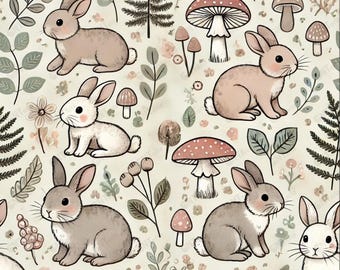 Pastel Bunny Seamless Pattern: Gender Neutral Kids Textile Print