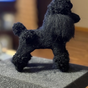 Poodle Black Dog Plush Toy 9.5