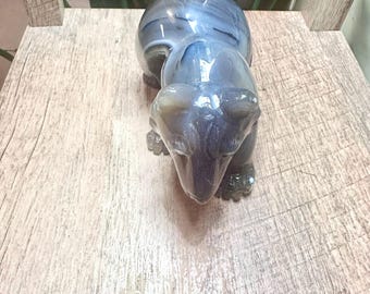 Druzy Agate Bear Crystal - Metaphysical Gift | Bear Animal Totem | Spiritual Seekers