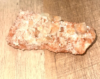 Prickly Pear Apophyllite on Heulandite with Mordenite - Enhances Environment