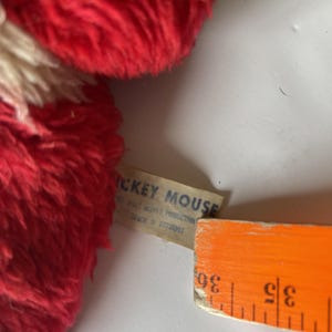 Vintage Baby Mickey Mouse Plush Toy, 10” Rubber Face Walt Disney image 11