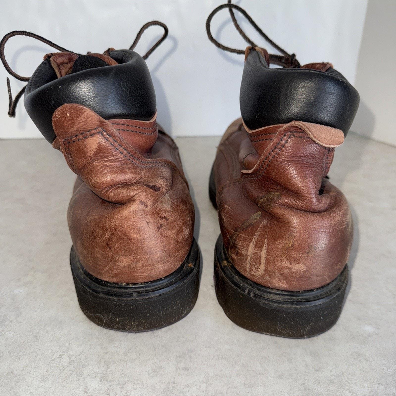Red Wing Anzi Men\'s Work Boots Steel Toe Brown  Z41Pt99 - Size 7.5 NEW Red Wing Leather Steel Toe BROWN Boots Men main image 4