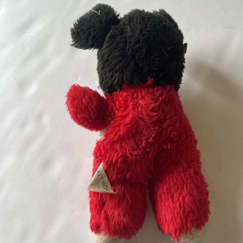 Vintage Baby Mickey Mouse Plush Toy, 10” Rubber Face Walt Disney image 10