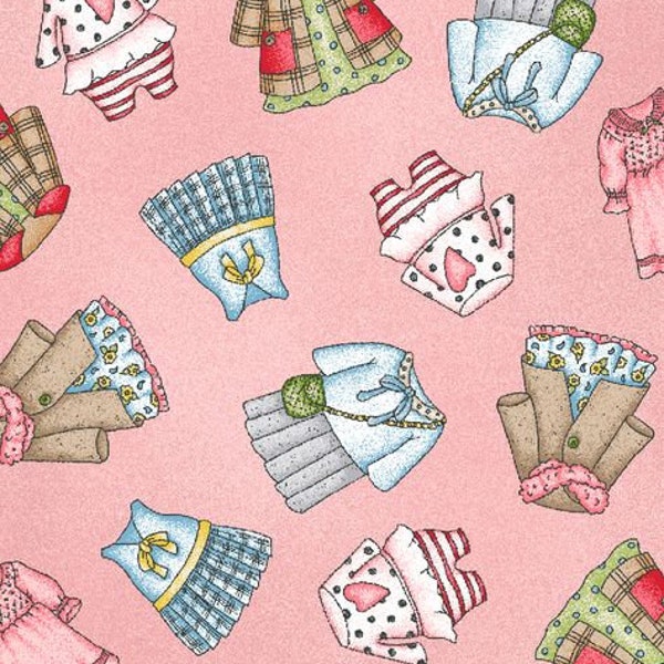 Forest Friends Outfits on Pink Background by Kris Lammers for Maywood Studios