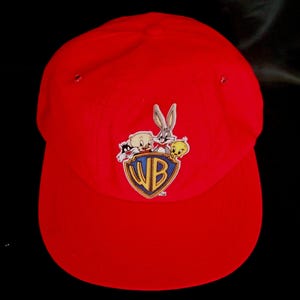 Gorra vintage sin usar de Warner Studios: ¡logotipo + Sylvester, Bugs, Porky Pig y Tweety Bird!