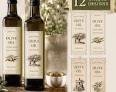 Olive Oil Packaging Template Bundle | Luxury Mediterranean Label Collection | Editable Vector Branding Kit | eps svg pdf