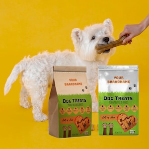 Dog Food Label Template, Dog Treats Label, Custom Dog Biscuits Dog Label Template, Pet Treats Pouch Packaging