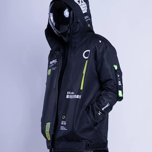 Techwear Jacket, Cybernetic Series Jacket, Cosplay Cyberpunk jacket, Cyber street Jacket Tactical Cyberpunk Waterproof Windproof Jacket