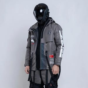 Techwear Jacket, Cybernetic Series Jacket, Cosplay Cyberpunk jacket, Cyber street Jacket Tactical Cyberpunk Waterproof Windproof Jacket
