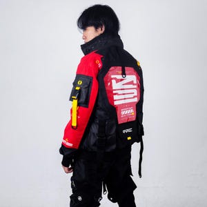 Techwear Jacket, Cybernetic Series Jacket, Cosplay Cyberpunk jacket, Cyber street Jacket Tactical Cyberpunk Waterproof Windproof Jacket