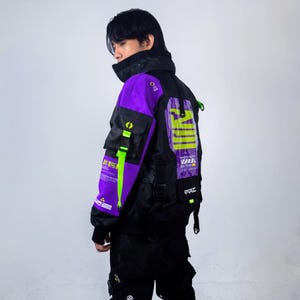 Techwear Jacket, Cybernetic Series Jacket, Cosplay Cyberpunk jacket, Cyber street Jacket Tactical Cyberpunk Waterproof Windproof Jacket