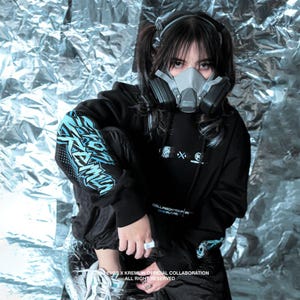 KRMLN Cyberpunk Pull à capuche Cybernetic EVOS Cyber Tactical édition limitée Veste coupe-vent imperméable