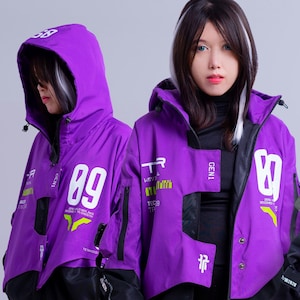 Techwear Jacket, Cybernetic Series Jacket, Cosplay Cyberpunk jacket, Cyber street Jacket Tactical Cyberpunk Waterproof Windproof Jacket