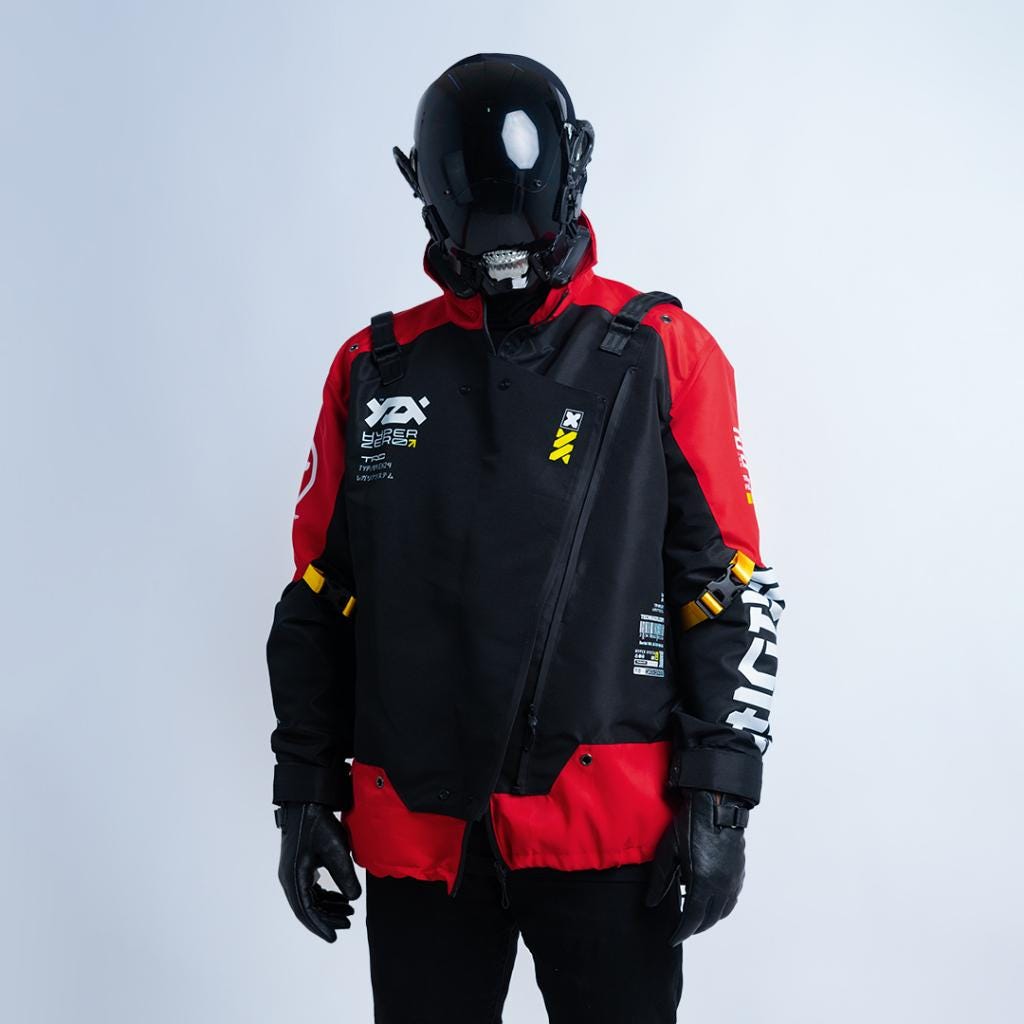 Techwear Cyberpunk Jacket: Waterproof Windproof Tactical