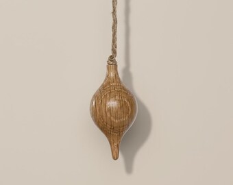 Handmade Timber Ornament – Oak Spindle | Natural Christmas Tree Decor | Australian Artisan Gift