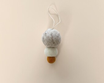 Felt Ball Christmas Ornament | Handmade Wool Bauble, Scandinavian Decor