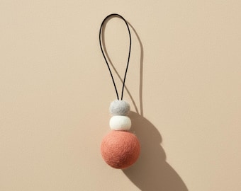 Sunset Pink Wool Felt Hanging Diffuser | Essential Oil Aroma