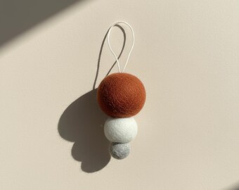 Handmade Felt Ball Ornament | Scandinavian Christmas Bauble