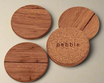 Handcrafted Wood Coasters | Blackbutt | Set of 4 | Kitchen & Dining | Barware | Minimalist