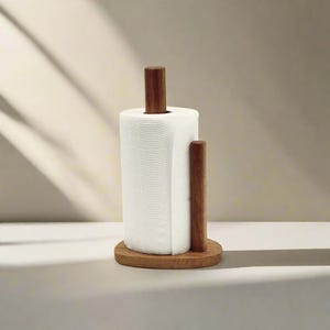 Suporte para toalhas de papel feito à mão | Carvalho americano | Cozinha e sala de jantar | Minimalista