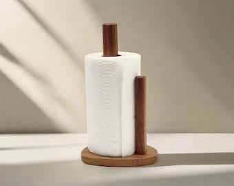 Handcrafted Paper Towel Stand | American Oak | Kitchen & Dining | Minimalist