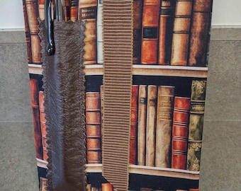 Fabric Covered Journal in Book Lover's  Print