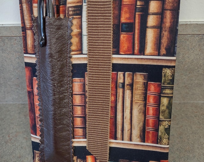 Fabric Covered Journal in Book Lover's  Print