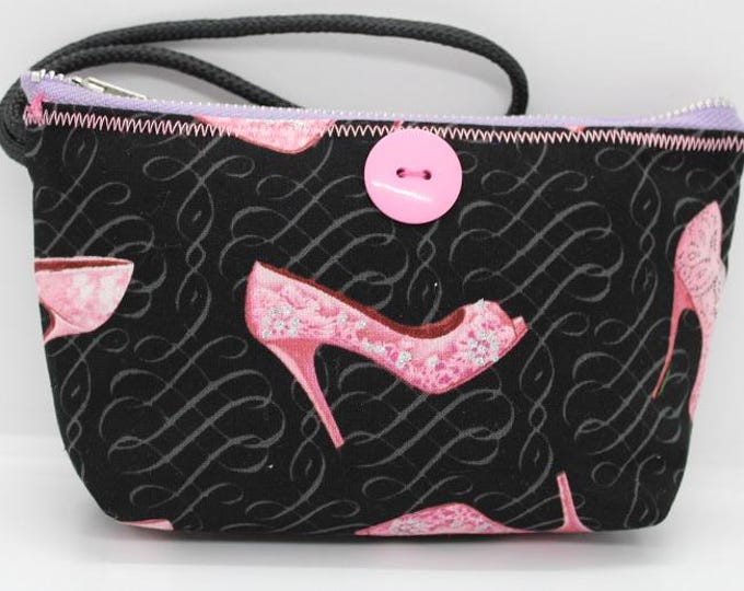 Pink High Heel Wrist Purse
